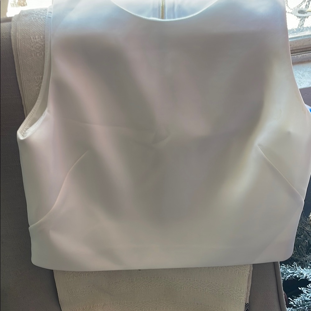 Eliza J Boxy Cream Tank Top